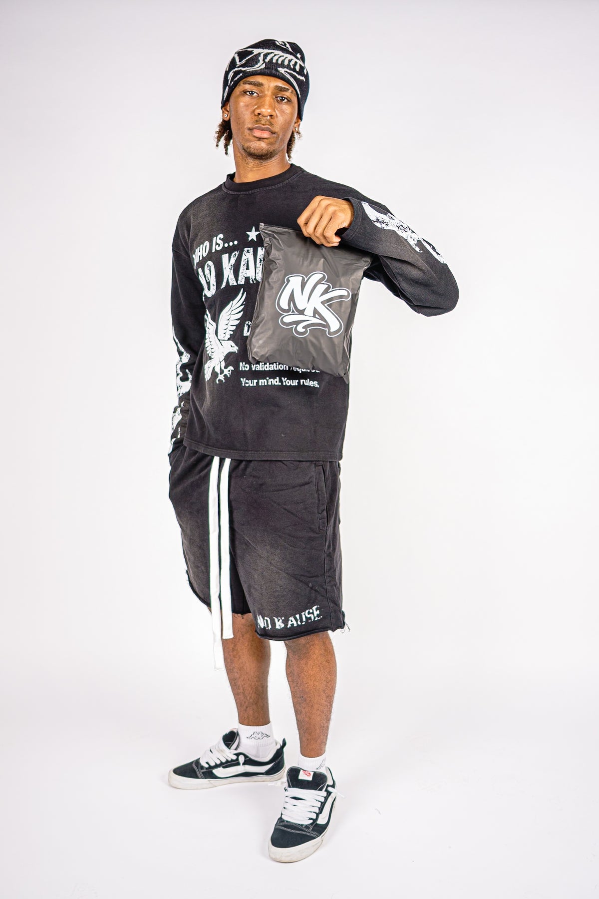 NK Black Faded Shorts